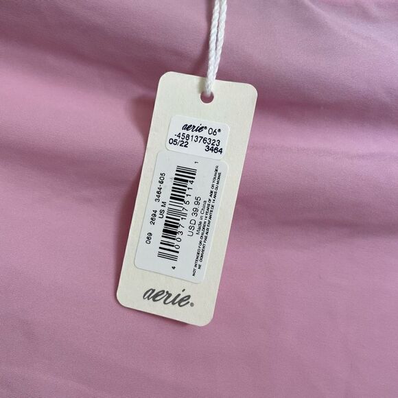 Aerie SMOOTHEZ Light Pink Cropped Bralette T Shirt, Medium NWT - Picture 3 of 7